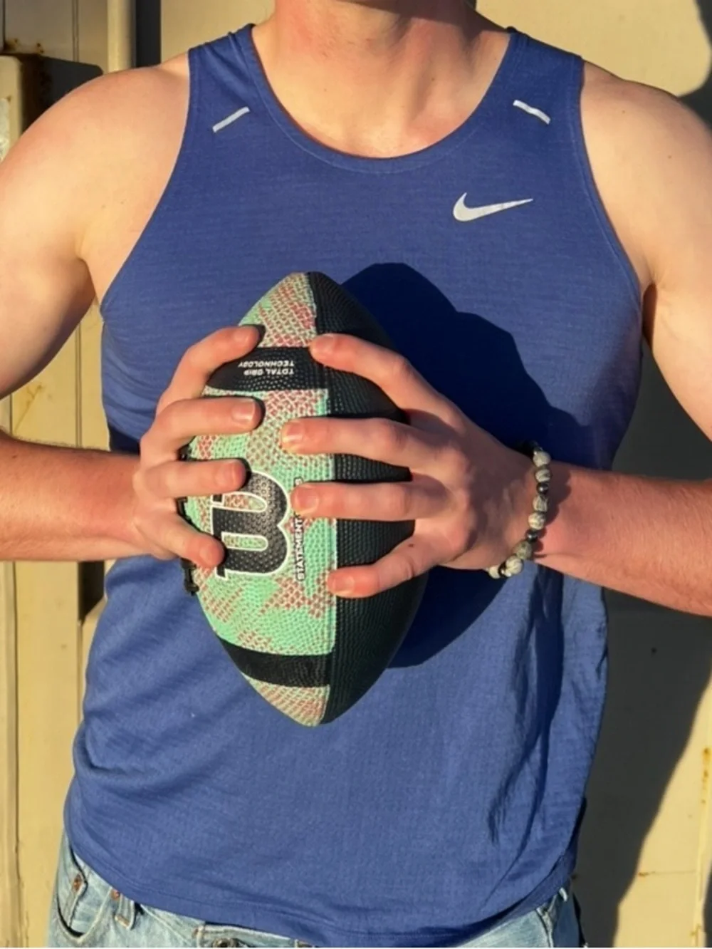 Nike Men’s Royal Blue Performance Tank Top AJ7562 MILLER DRI FIT RUNNING SHIRT